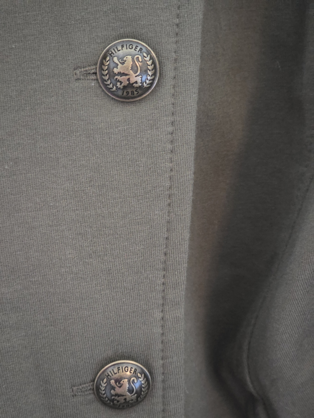 Tommy Hilfiger Olive Green Tailored Button Jacket - Picture 2 of 5